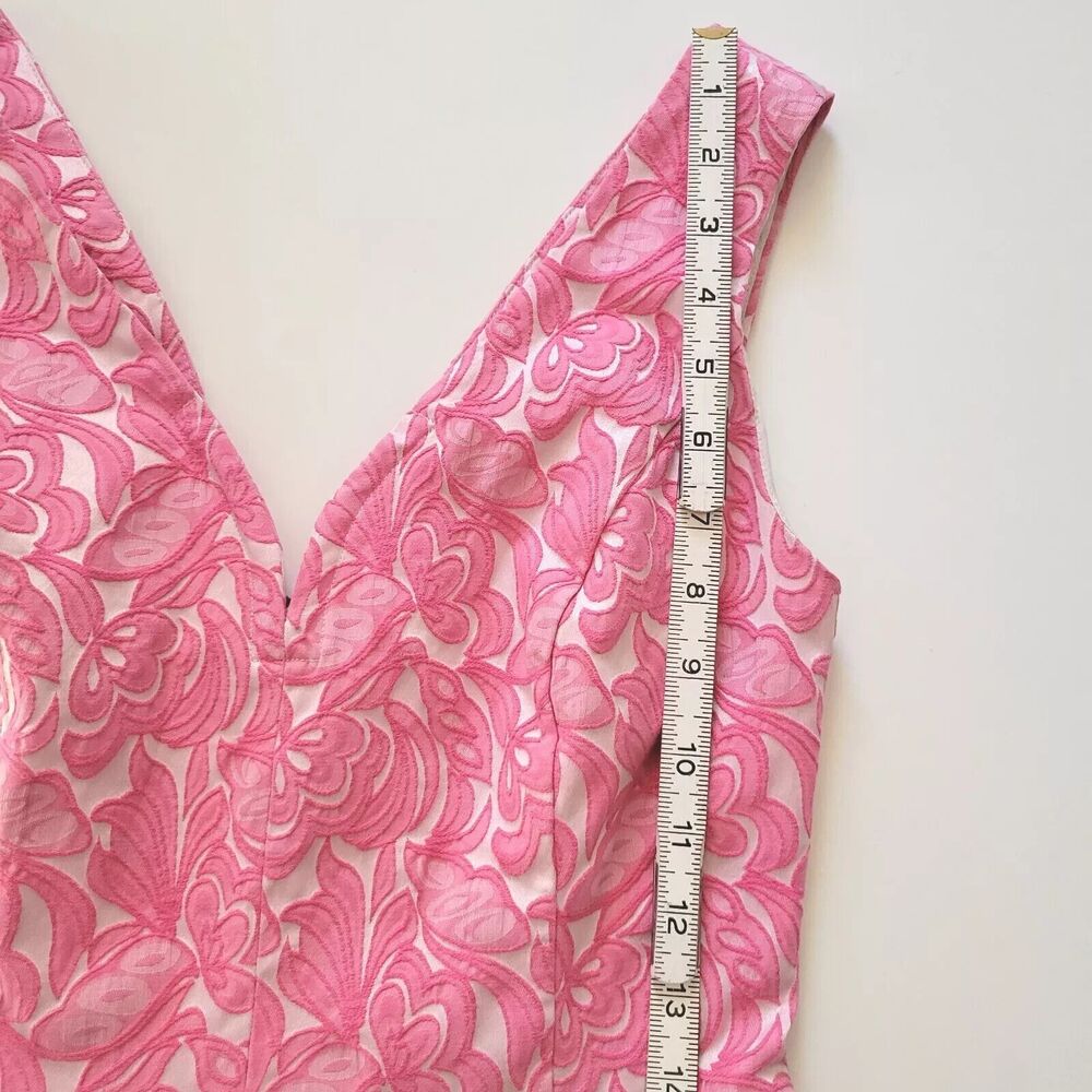 Maeve Pink Floral V-Neck Fit-and-Flare Dress - Picture 7 of 11